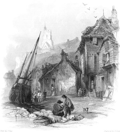 View of Folkestone by English School